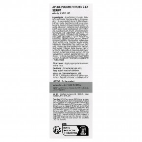 APLB, Липосомальная сыворотка с витамином C LX, 40 мл (1,35 жидк. Унции) в Москве - eco-herb.ru | изображение APLB, Липосомальная сыворотка с витамином C LX, 40 мл (1,35 жидк. Унции) в Москве - eco-herb.ru | фото