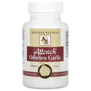 Arizona Natural, Allirich, Odorless Garlic, 100 Capsules - описание | фото