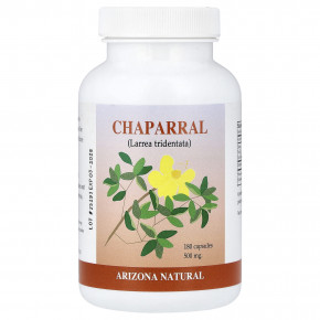 Arizona Natural, чапараль, 180 капсул (500 мг в 1 капсуле) - описание | фото