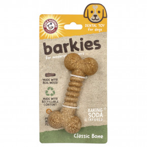 Arm & Hammer, Barkies for Moderate Chewers, стоматологическая игрушка для собак, кольцо, арахисовая паста, 1 игрушка - описание