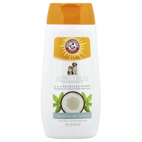 Arm & Hammer, Ultra Fresh, шампунь и кондиционер для щенков 2 в 1, для собак, с кокосом и лаймом и вербеной, 473 мл (16 жидк. Унций) - описание | фото