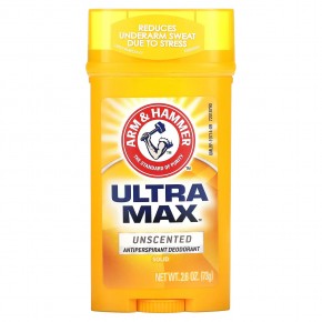 Arm & Hammer, UltraMax, твердый дезодорант для мужчин, без запаха, 2,6 унции (73 г) - описание