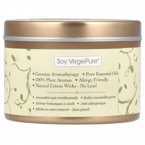 Aroma Naturals, Soy VegePure®, маленькая консервная свеча из сои, пачули и ладан, 79,38 г (2,8 унции) в Москве - eco-herb.ru | фото