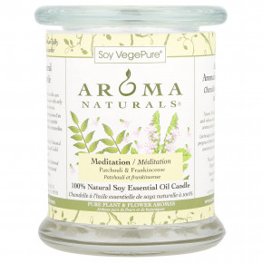 Aroma Naturals, Soy VegePure®, соевая свеча среднего размера, пачули и ладан, 260 г (8,8 унции) в Москве - eco-herb.ru | фото