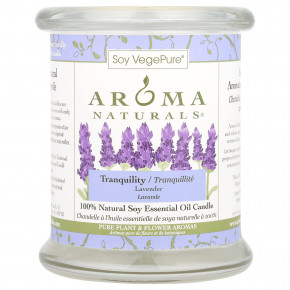 Aroma Naturals, Soy VegePure®, свеча из 100% натурального соевого масла, Tranquility, лаванда, 260 г (8,8 унции) в Москве - eco-herb.ru | фото