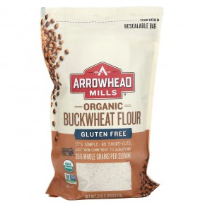 Arrowhead Mills, Organic Buckwheat Flour, Gluten Free, 22 oz (623 g) - описание