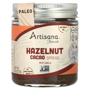 Artisana, Natural, Hazelnut Cacao Spread with Vanilla, 8 oz (227 g) в Москве - eco-herb.ru | фото
