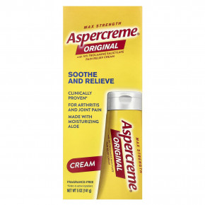 Aspercreme, Оригинальный обезболивающий крем с 10% салицилатом троламина, максимальная сила действия, без отдушек, 141 г (5 унций) (Товар снят с продажи) в Москве - eco-herb.ru | фото
