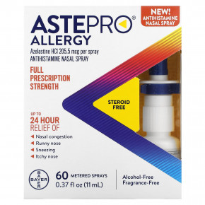 ASTEPRO, Allergy, антигистаминный спрей для носа, 11 мл (0,37 жидк. унц.) в Москве - eco-herb.ru | фото