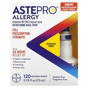 ASTEPRO, Allergy, антигистаминный спрей для носа, без отдушек, 23 мл (0,78 жидк. унц.) в Москве - eco-herb.ru | фото