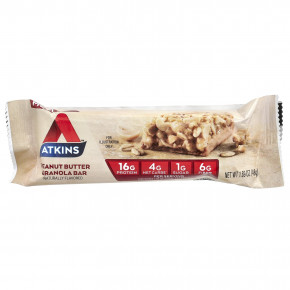 Atkins, Protein Meal Bar, гранола с арахисовой пастой, 8 батончиков, 48 г (1,69 унции) в Москве - eco-herb.ru | фото