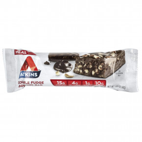 Atkins, Protein Meal Bar, шоколадный батончик с двойной помадкой, 5 батончиков, 48 г (1,69 унции) в Москве - eco-herb.ru | фото