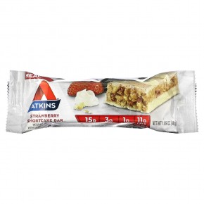 Atkins, Protein Meal Bar, батончик с клубничным пирожным, 5 батончиков, 48 г (1,69 унции) в Москве - eco-herb.ru | фото