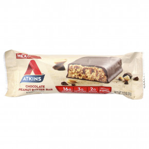 Atkins, Protein Meal Bar, протеиновые батончики, шоколад и арахисовая паста, 8 батончиков по 60 г (2,12 унции) в Москве - eco-herb.ru | изображение Atkins, Protein Meal Bar, протеиновые батончики, шоколад и арахисовая паста, 8 батончиков по 60 г (2,12 унции) в Москве - eco-herb.ru | фото