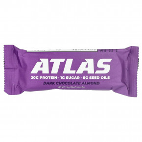 Atlas Bar, протеиновый батончик, темный шоколад и миндаль, 12 батончиков по 54 г (1,9 унции) в Москве - eco-herb.ru | фото