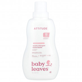 ATTITUDE, Baby Leaves ™, средство для стирки, экстра нежное, без запаха, 1,04 л (35,2 жидк. унц.) в Москве - eco-herb.ru | фото