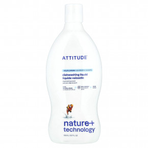 ATTITUDE, Nature + Technology ™, средство для мытья посуды, полевые цветы, 700 мл (23,7 жидк. Унции) - описание | фото