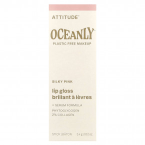 ATTITUDE, Oceanly ™, блеск для губ, шелковисто-розовый, 3,4 г (0,12 унции) в Москве - eco-herb.ru | фото