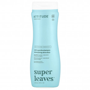 ATTITUDE, Super Leaves ™, экстра нежный шампунь, без запаха, 473 мл (16 жидк. Унций) - описание | фото