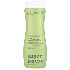 ATTITUDE, Super Leaves ™, питательный шампунь, масло из виноградных косточек и листья оливы, 473 мл (16 унций) - описание | фото
