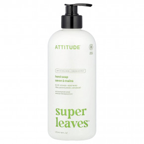 ATTITUDE, Super Leaves™, мыло для рук, листья оливкового дерева, 473 мл (16 жидк. унций) - описание | фото