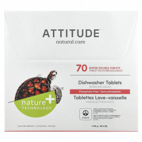 ATTITUDE, Таблетки для посудомоечной машины, 70 таблеток, 1120 г (39,5 унции) в Москве - eco-herb.ru | фото