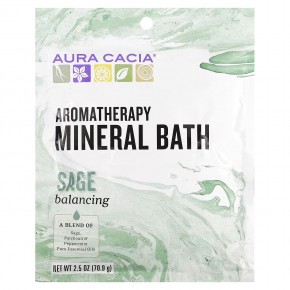 Aura Cacia, Aromatherapy Mineral Bath, Sage, 2.5 oz (70.9 g) в Москве - eco-herb.ru | фото
