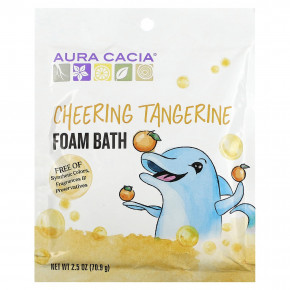 Aura Cacia, Cheering пена для ванн, мандарин, 70,9 г (2,5 унции) - описание