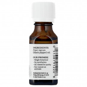 Aura Cacia, Чистое эфирное масло, черный перец, 15 мл (0,5 жидк. унц.) в Москве - eco-herb.ru | фото