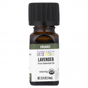 Aura Cacia, Чистое эфирное масло, органическая лаванда, 7,4 мл (0,25 жидк. унц.) - подробнее Aura Cacia, Чистое эфирное масло, органическая лаванда, 7,4 мл (0,25 жидк. унц.) - описание