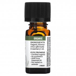 Aura Cacia, чистое эфирное масло, органический розмарин, 7,4 мл (0,25 жидк. унции) в Москве - eco-herb.ru | фото