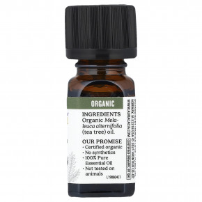 Aura Cacia, чистое эфирное масло, органическое чайное дерево, 7,4 мл (0,25 жидк. унции) в Москве - eco-herb.ru | фото