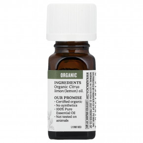 Aura Cacia, Чистое эфирное масло, органическое лимонное масло, 7,4 мл (0,25 жидк. унц.) в Москве - eco-herb.ru | фото
