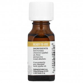 Aura Cacia, Чистое эфирное масло в масле жожоба, абсолют розы, 15 мл (0,5 жидк. унц.) в Москве - eco-herb.ru | фото