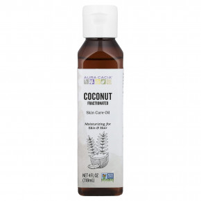 Aura Cacia, фракционированное масло для ухода за кожей, кокос, 118 мл (4 жидк. унции) - описание | фото