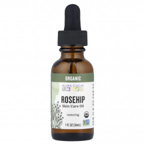 Aura Cacia, масло для ухода за кожей, органический шиповник, 30 мл (1 жидк. унция) - описание