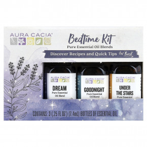 Aura Cacia, набор для приема перед сном, смеси чистых эфирных масел, 3 флакона по 7,4 мл (0,25 жидк. унции) в Москве - eco-herb.ru | фото