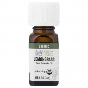 Aura Cacia, органическое чистое эфирное масло, лемонграсс, 7,4 мл (0,25 жидк. унции) - подробнее Aura Cacia, органическое чистое эфирное масло, лемонграсс, 7,4 мл (0,25 жидк. унции) - описание