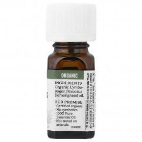 Aura Cacia, органическое чистое эфирное масло, лемонграсс, 7,4 мл (0,25 жидк. унции) в Москве - eco-herb.ru | фото