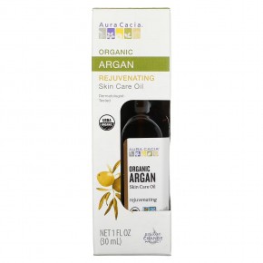 Aura Cacia, Органическое уходовое масло для кожи, омолаживающее, аргана, 1 ж. унц. (30 мл) в Москве - eco-herb.ru | фото