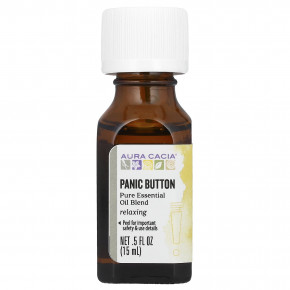 Aura Cacia, Panic Button, смесь чистых эфирных масел, 15 мл (0,5 жидк. унции) - описание
