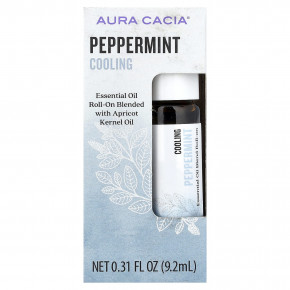 Aura Cacia, шариковая смесь эфирных масел, охлаждающая, перечная мята, 9,2 мл (0,31 жидк. унции) в Москве - eco-herb.ru | фото
