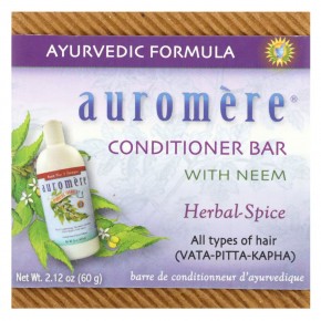 Auromere, Conditioner Bar With Neem, Herbal-Spice, All Hair Types, 2.12 oz (60 g) в Москве - eco-herb.ru | фото