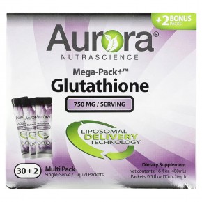 Aurora Nutrascience, Maga-Pack + глутатион, 750 мг, 32 упаковки по 15 мл (0,5 жидк. Унции) в Москве - eco-herb.ru | фото