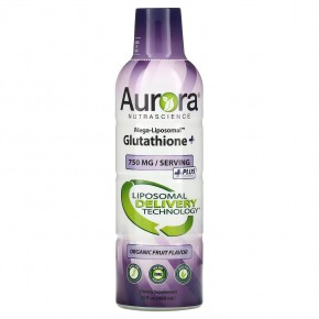 Aurora Nutrascience, мегалипосомальный глутатион+, с витамином C, со вкусом органических фруктов, 750 мг, 480 мл (16 жидк. унций) в Москве - eco-herb.ru | фото