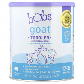 Aussie Bubs, Goat, для малышей, пищевой порошок в форме напитка, для детей от 12 до 36 месяцев, 567 г (20 унций) - описание | фото
