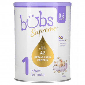 Aussie Bubs, Supreme Infant Formula, 0–6 месяцев, 800 г - описание | фото