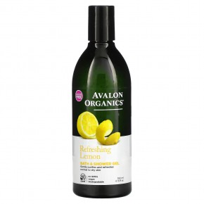 Avalon Organics, Гель для ванны и душа, освежающий лимон, 355 мл (12 жидк. Унций) в Москве - eco-herb.ru | фото