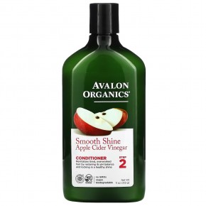 Avalon Organics, Кондиционер, для гладкого блеска, шаг 2, яблочный уксус, 312 г (11 унций) в Москве - eco-herb.ru | фото