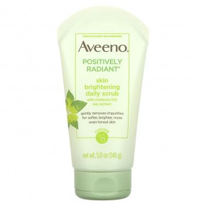 Aveeno, Active Naturals, Positively Radiant, ежедневный осветляющий скраб для кожи, 140 г (5,0 унций) - описание